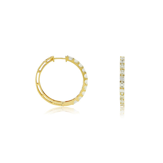 Radiant Rings: 14K Gold Hoop Earrings