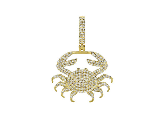 Astral Embrace: Dive into Tranquility with our 14K Cancer Zodiac Charm Pendant