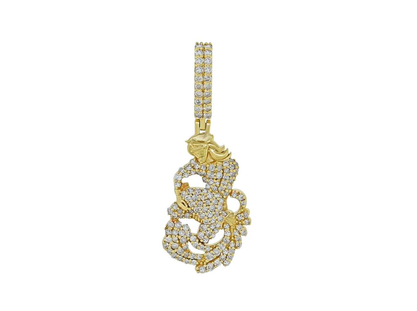 Zodiac Aquafire: Aquarius in 14k Diamond Brilliance