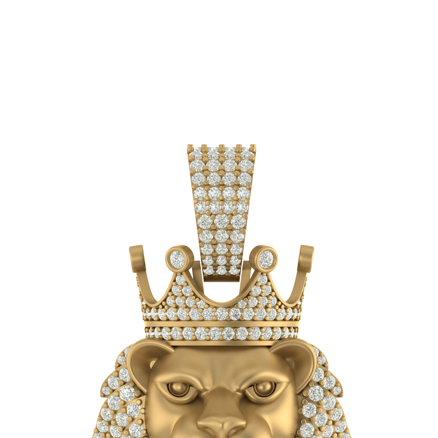 Radiant Beast: 14K Gold Lion King Pendant