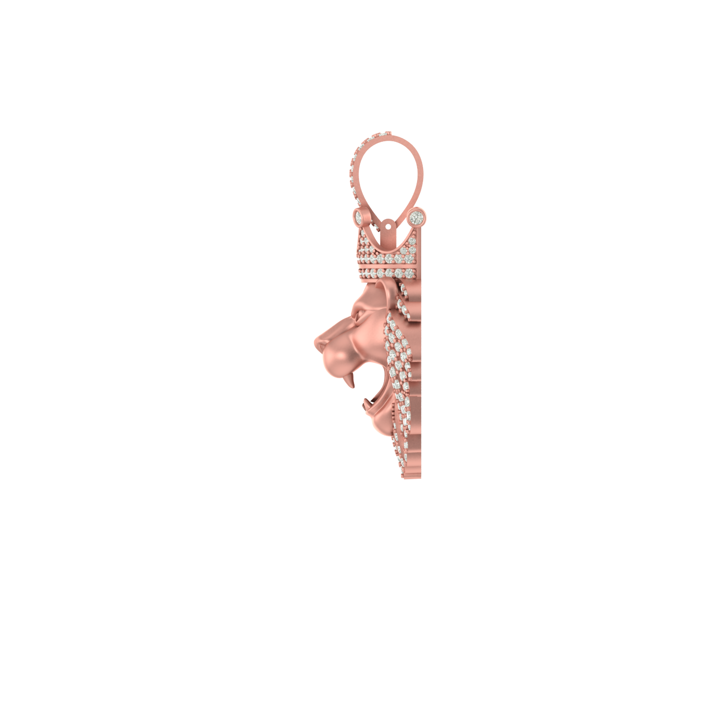 Radiant Beast: 14K Gold Lion King Pendant