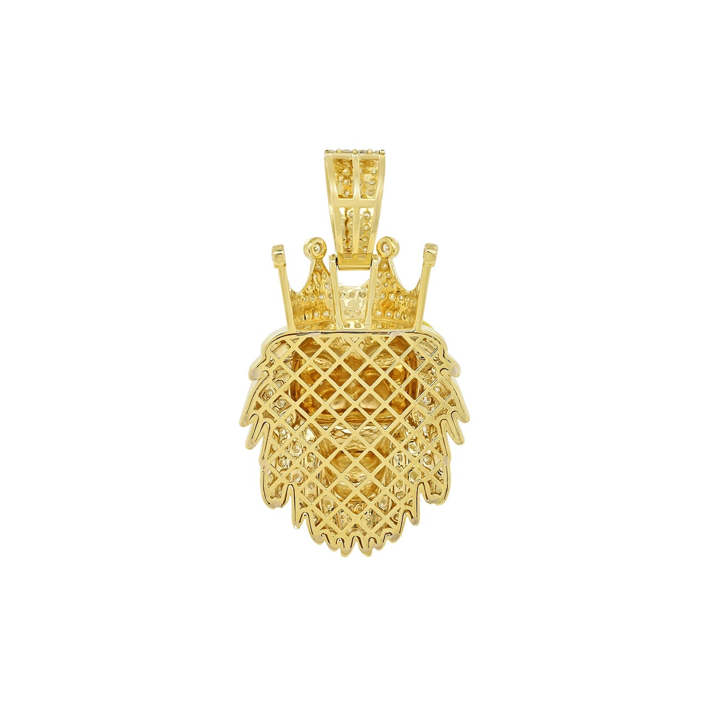 Radiant Beast: 14K Gold Lion King Pendant