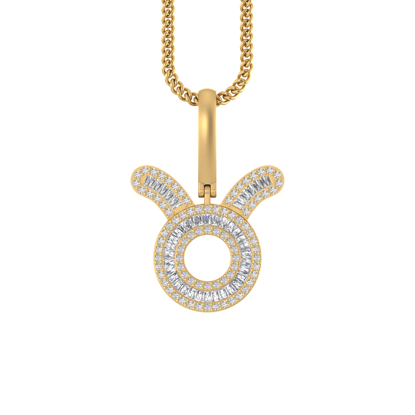 Heavenly Horns: 10K Gold Taurus Astro Pendant