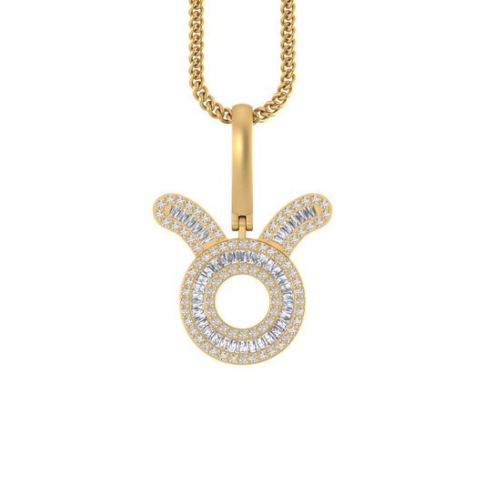 Heavenly Horns: 10K Gold Taurus Astro Pendant