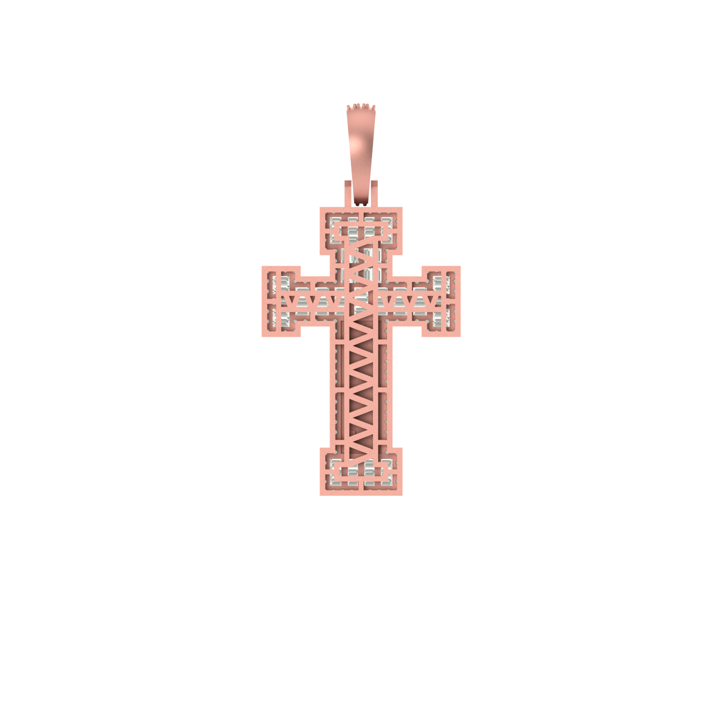 Heavenly Reflections: 14K Gold Jesus Cross Pendant