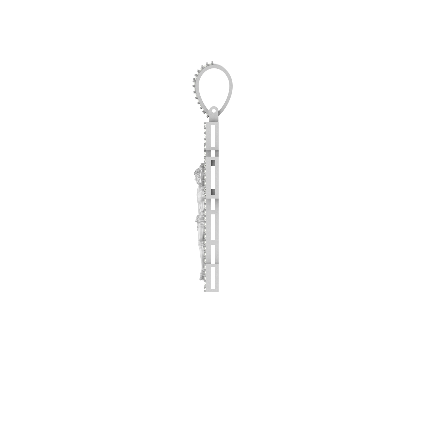 Heavenly Reflections: 14K Gold Jesus Cross Pendant