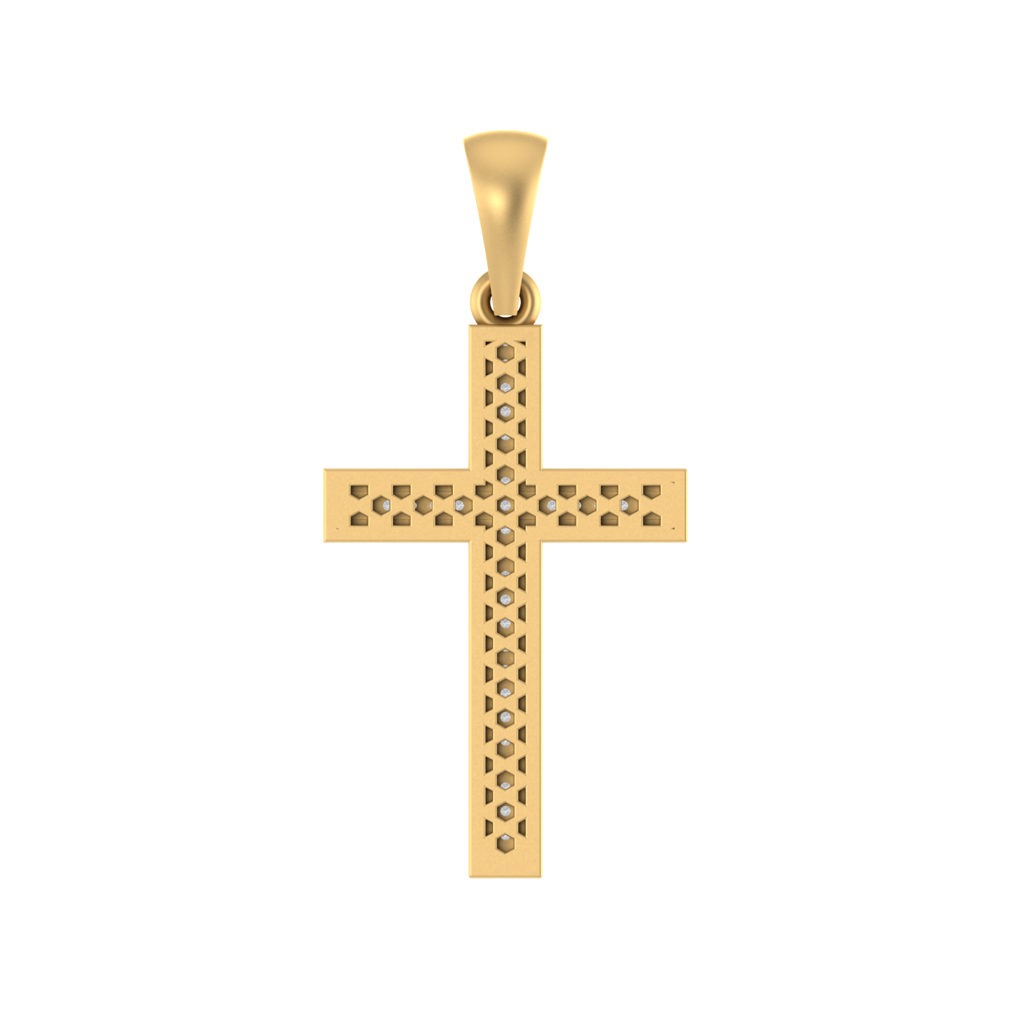 Guardian's Grace: 14K Gold Cross Pendant for Daily Protection