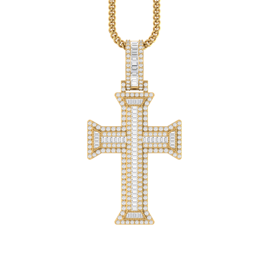 Divine Glow: 14K Gold Cross Pendant - A Daily Reminder of Devotion