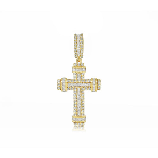 Celestial Charm: 14K Gold Cross Pendant