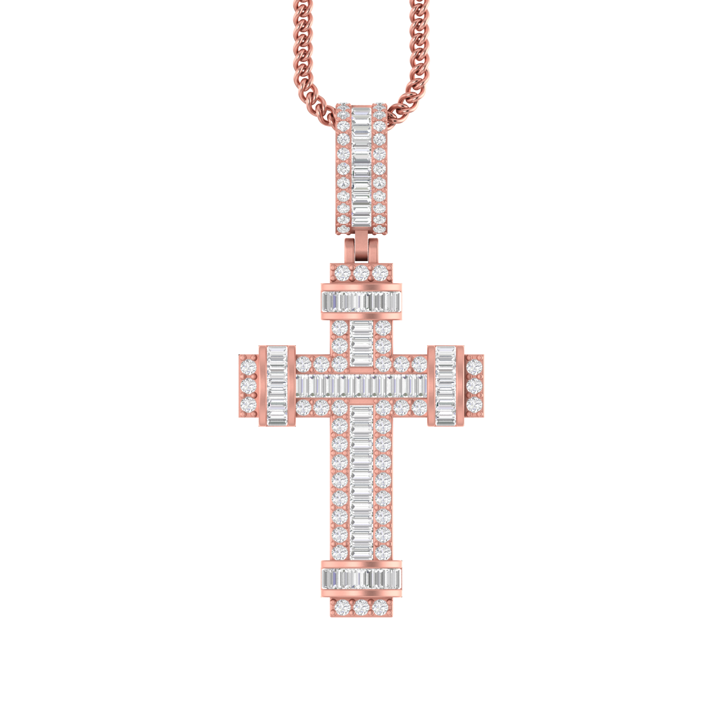 Celestial Charm: 14K Gold Cross Pendant