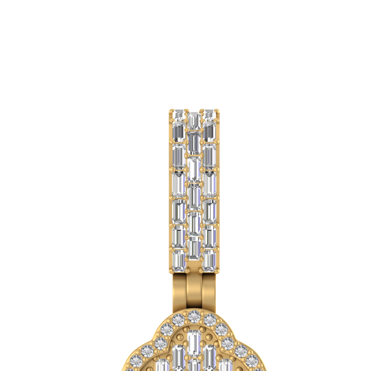 Heavenly Halo: 14K Gold Cross Pendant