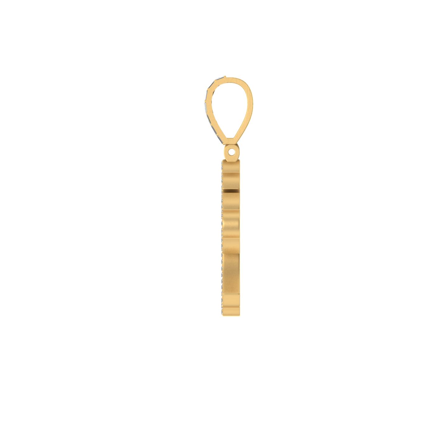 Heavenly Halo: 14K Gold Cross Pendant