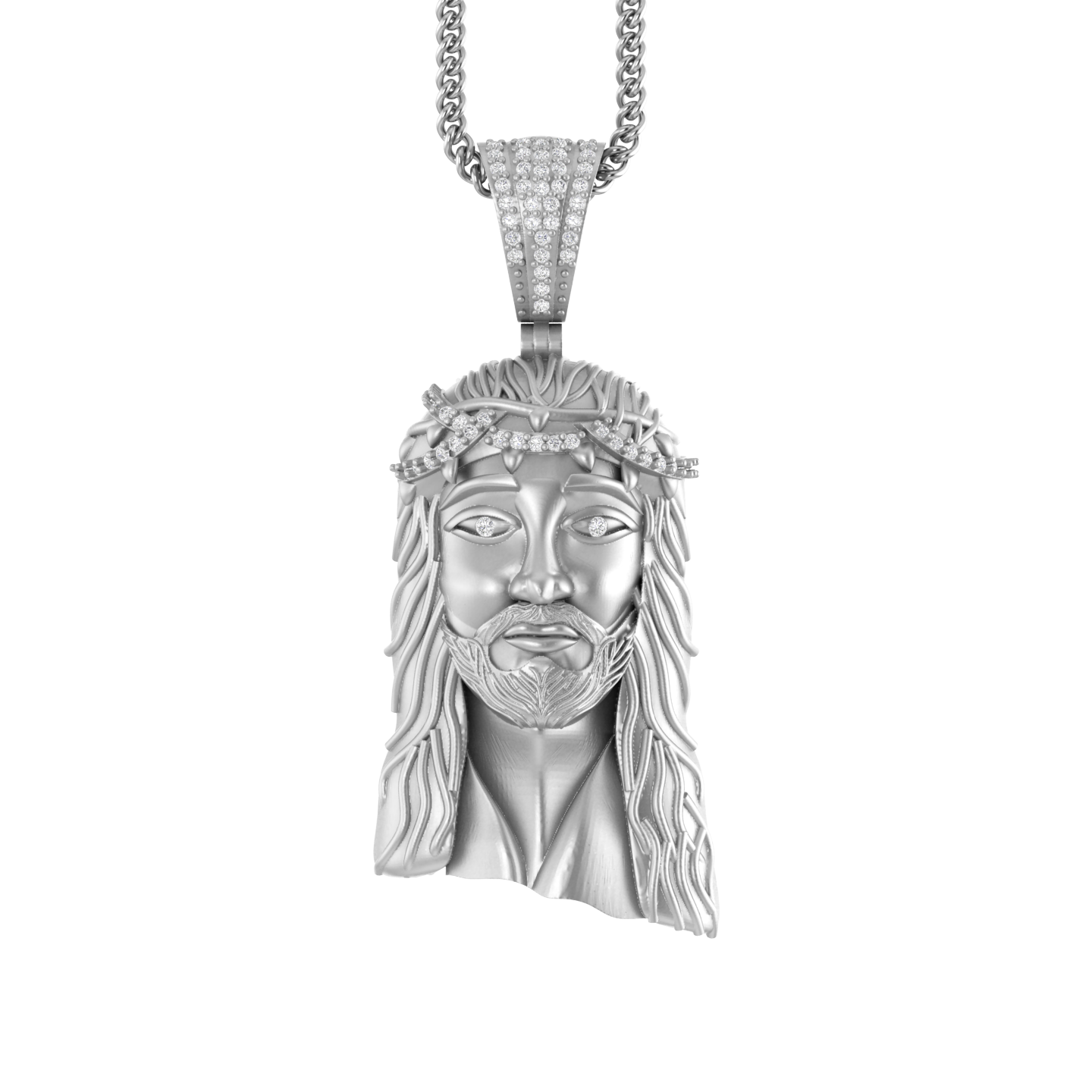 Heavenly Glow: 14K Solid Gold Jesus Pendant