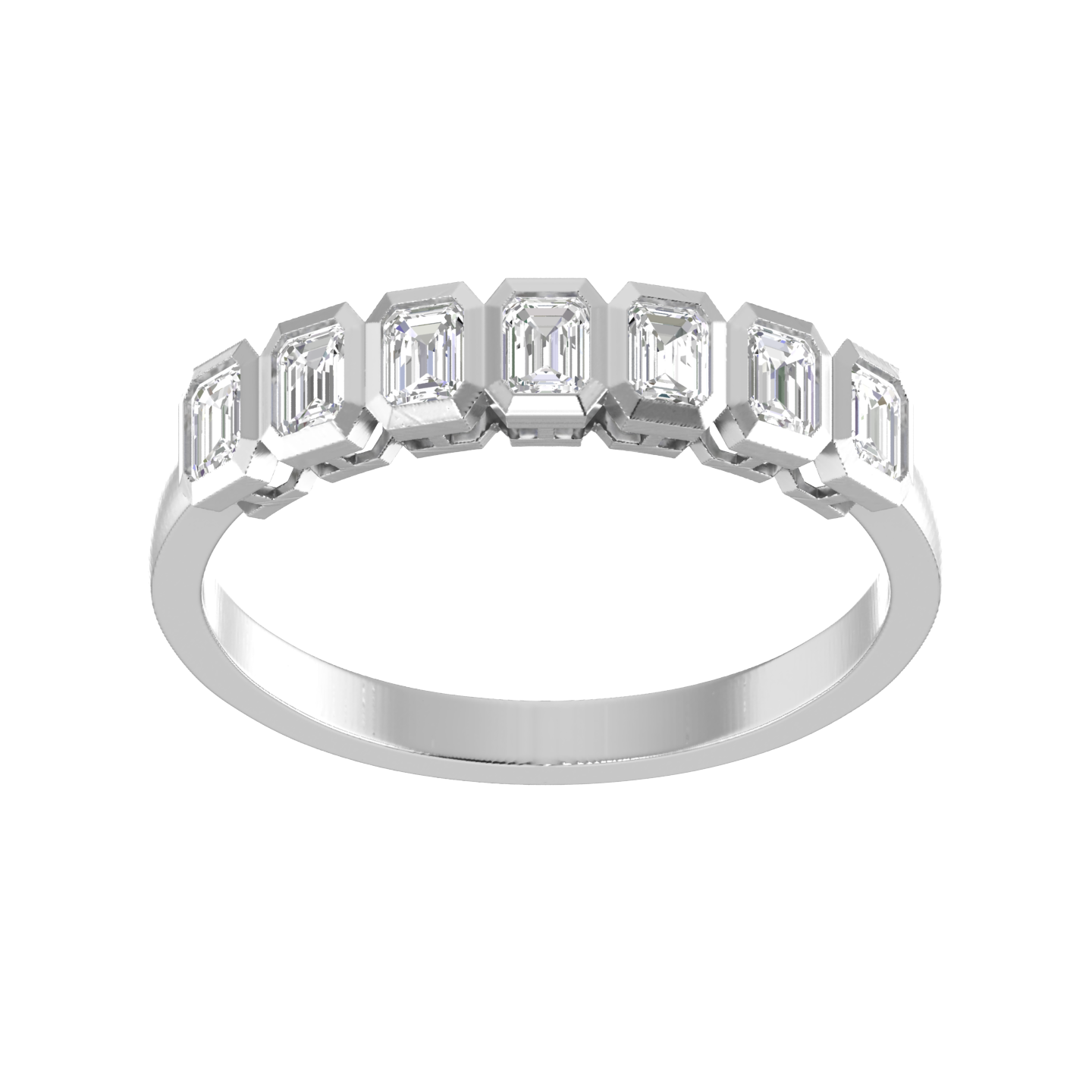 Regal Seven: 14K Gold 7 Stone Ring