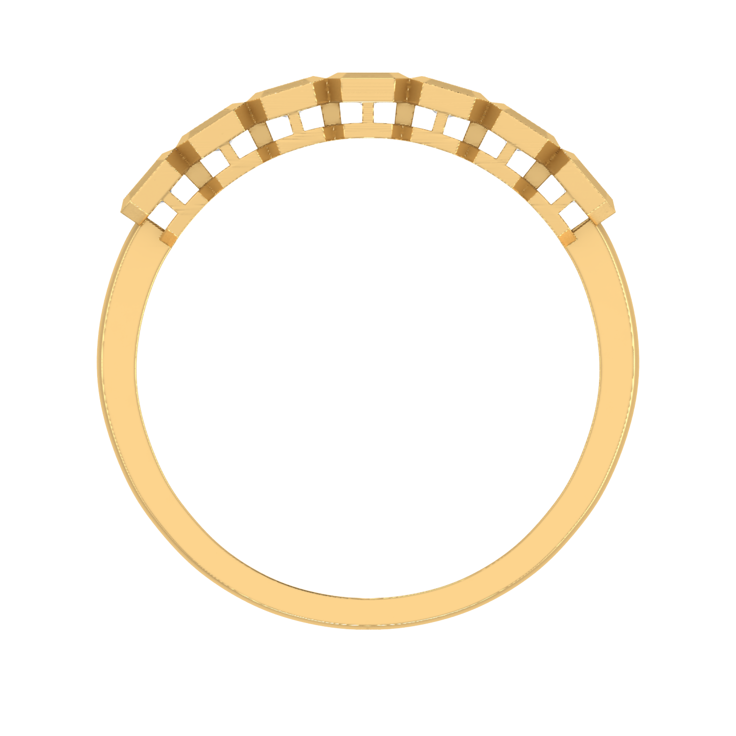 Regal Seven: 14K Gold 7 Stone Ring