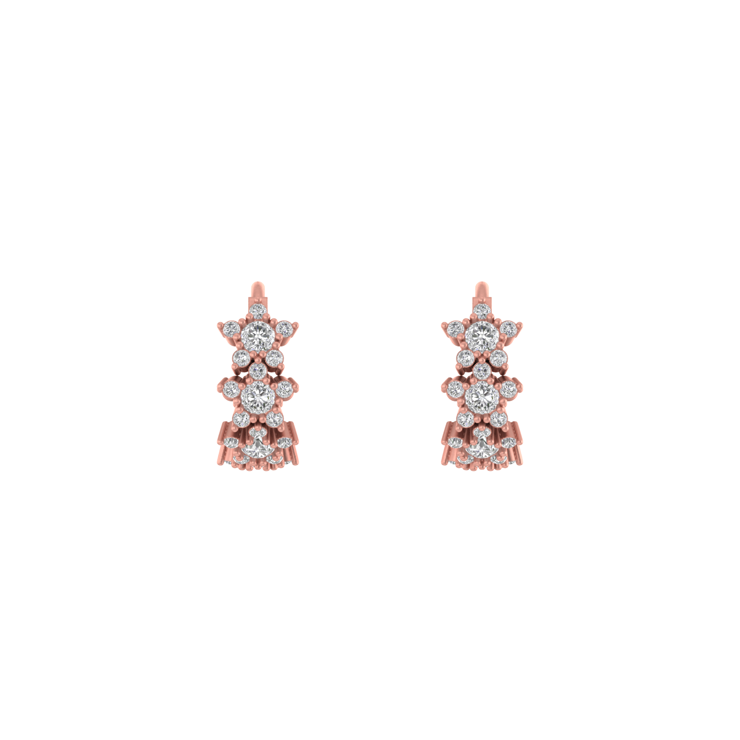Chic Radiance: 14K Gold Fashionable Hoop Earrings