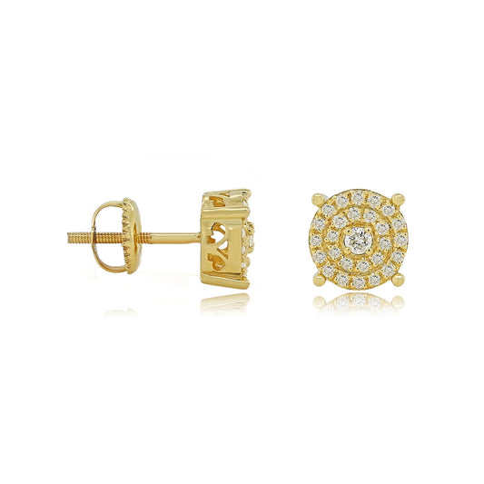 Classic Circles: 14K Gold Round Stud Earrings