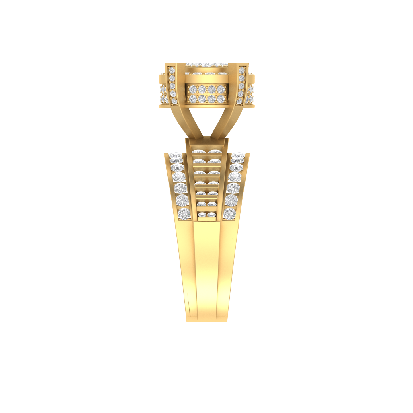Modern Luxe: 14K Gold Fashion Statement Ring