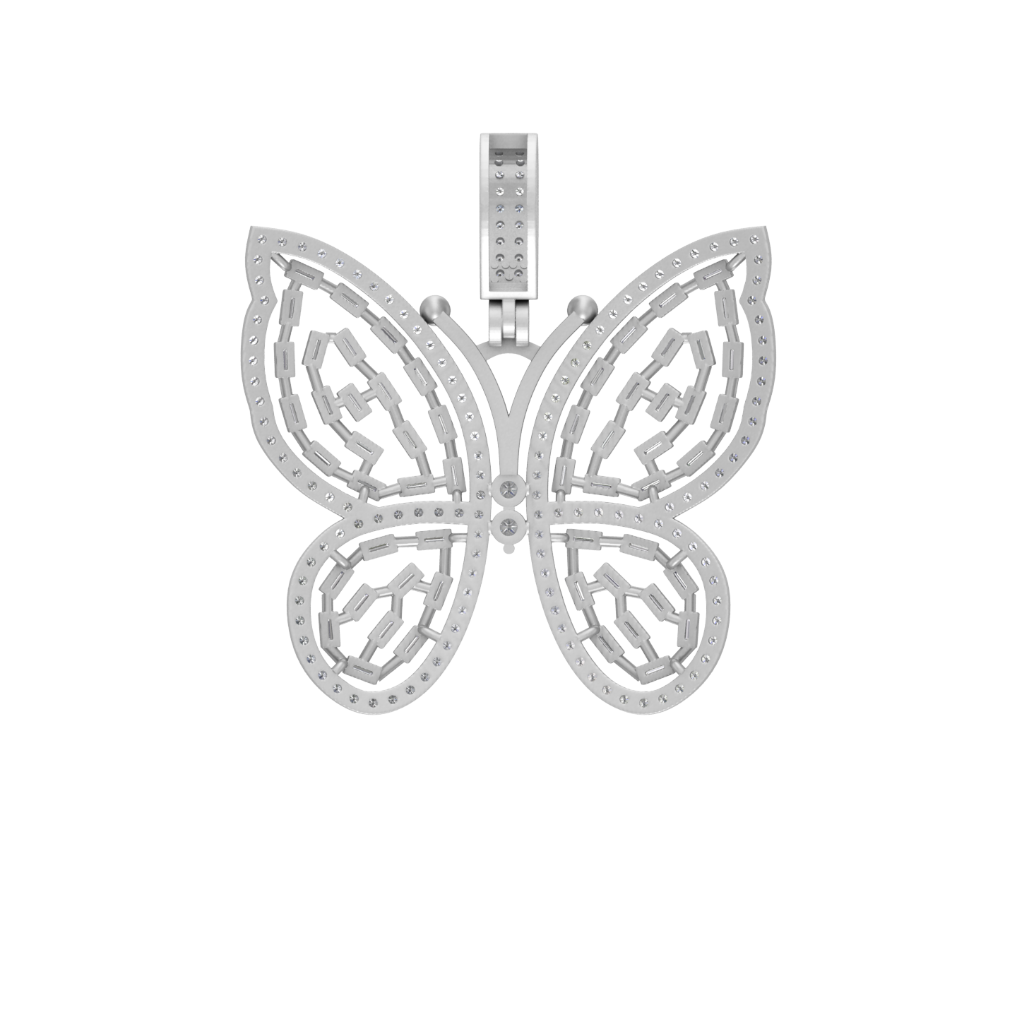 Radiant Wings: Butterfly Beauty in 14K Gold Pendant