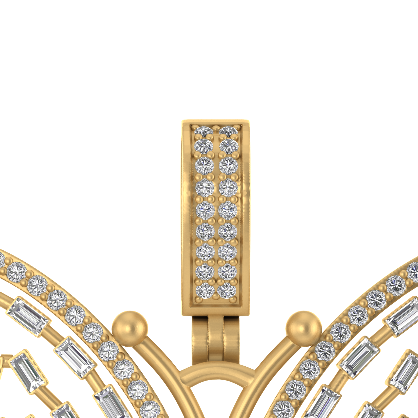 Radiant Wings: Butterfly Beauty in 14K Gold Pendant