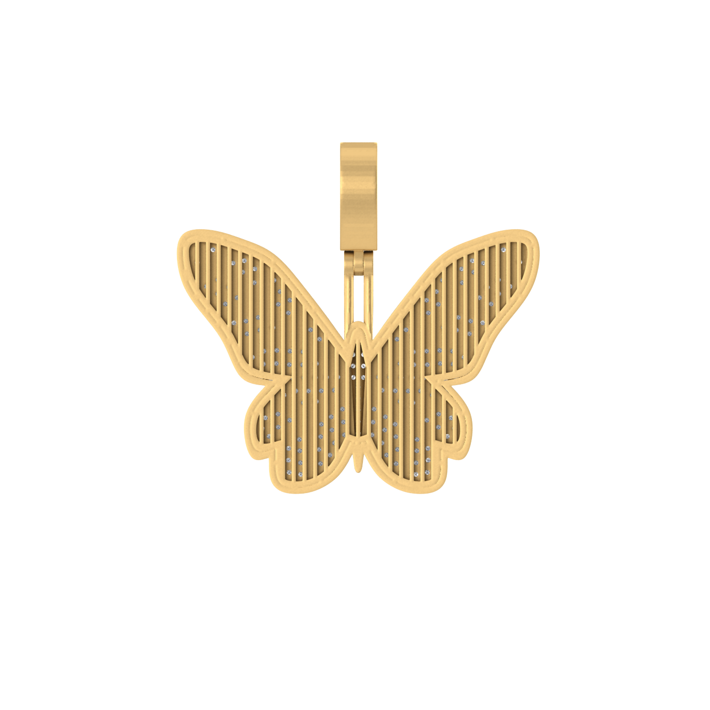 Butterfly Dreams: 14K Gold Butterfly Pendant