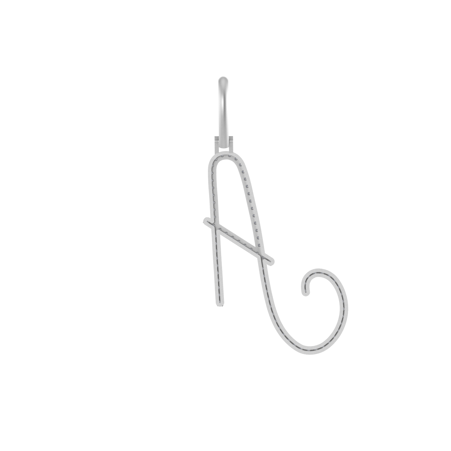 Majestic A: 14k Solid Gold Initial A Pendant