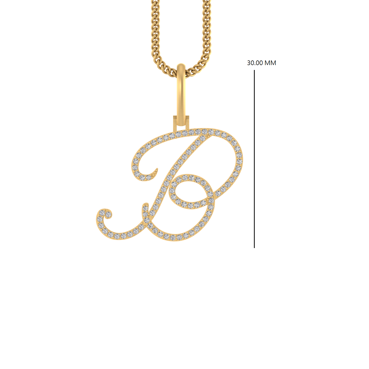 Bespoke Beauty: 14k Solid Gold B Initial Pendant