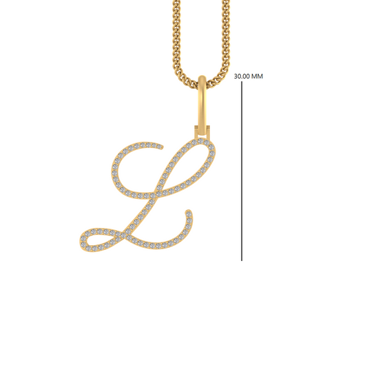 Luminous Legacy: 14K Gold 'L' Initial Pendant