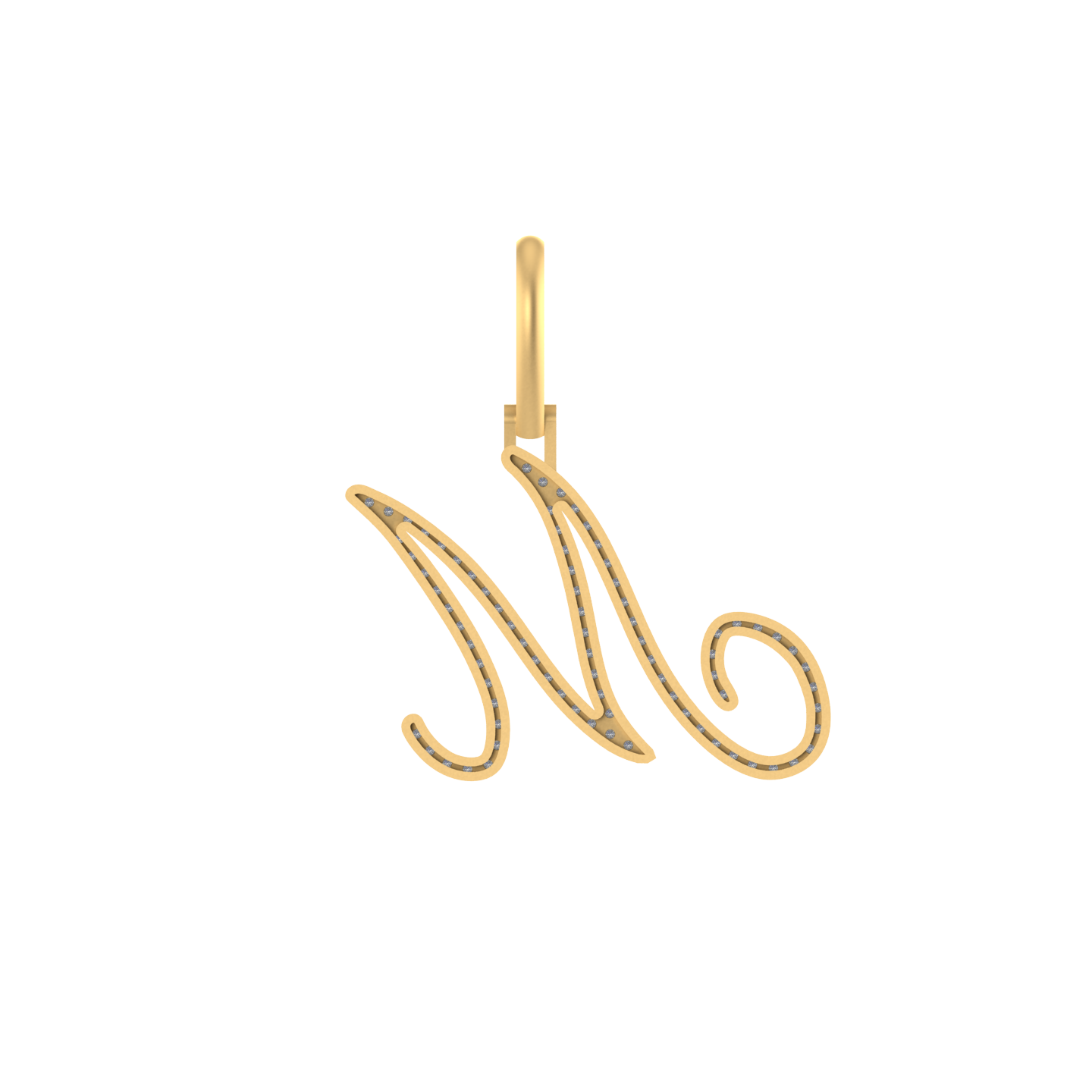 Majestic Monogram: 14K Gold 'M' Pendant