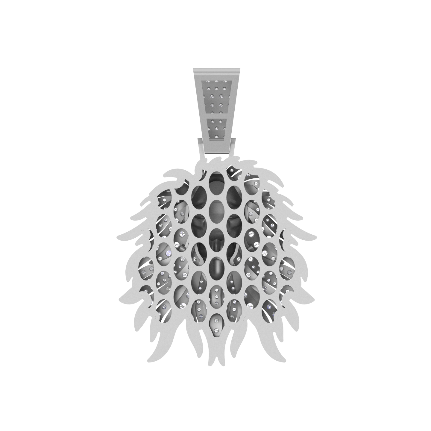 Majestic Roar: 14K Gold Lion Pendant