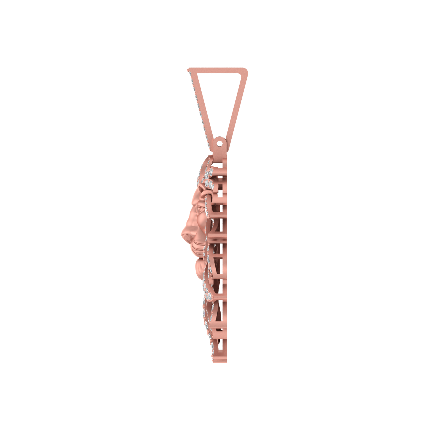 Majestic Roar: 14K Gold Lion Pendant