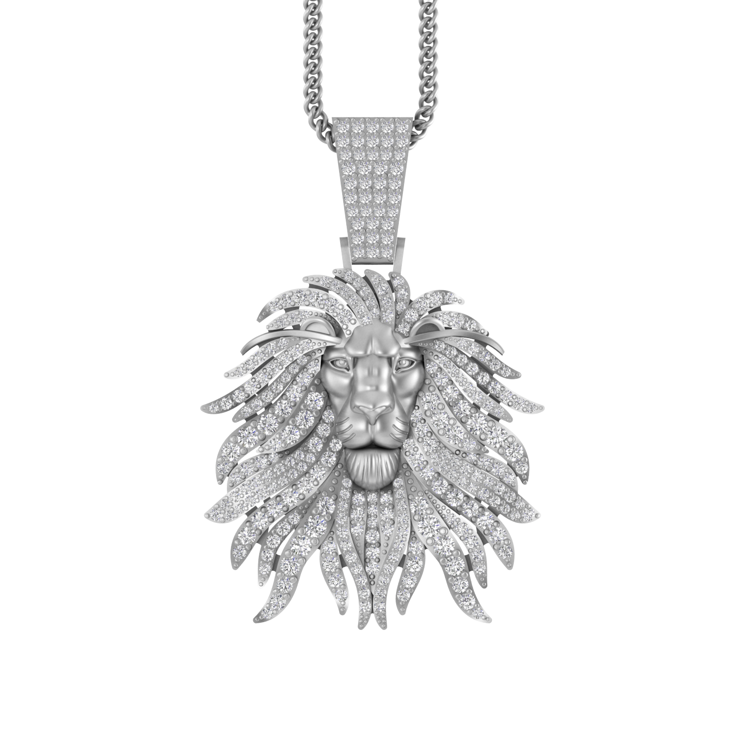 Majestic Roar: 14K Gold Lion Pendant