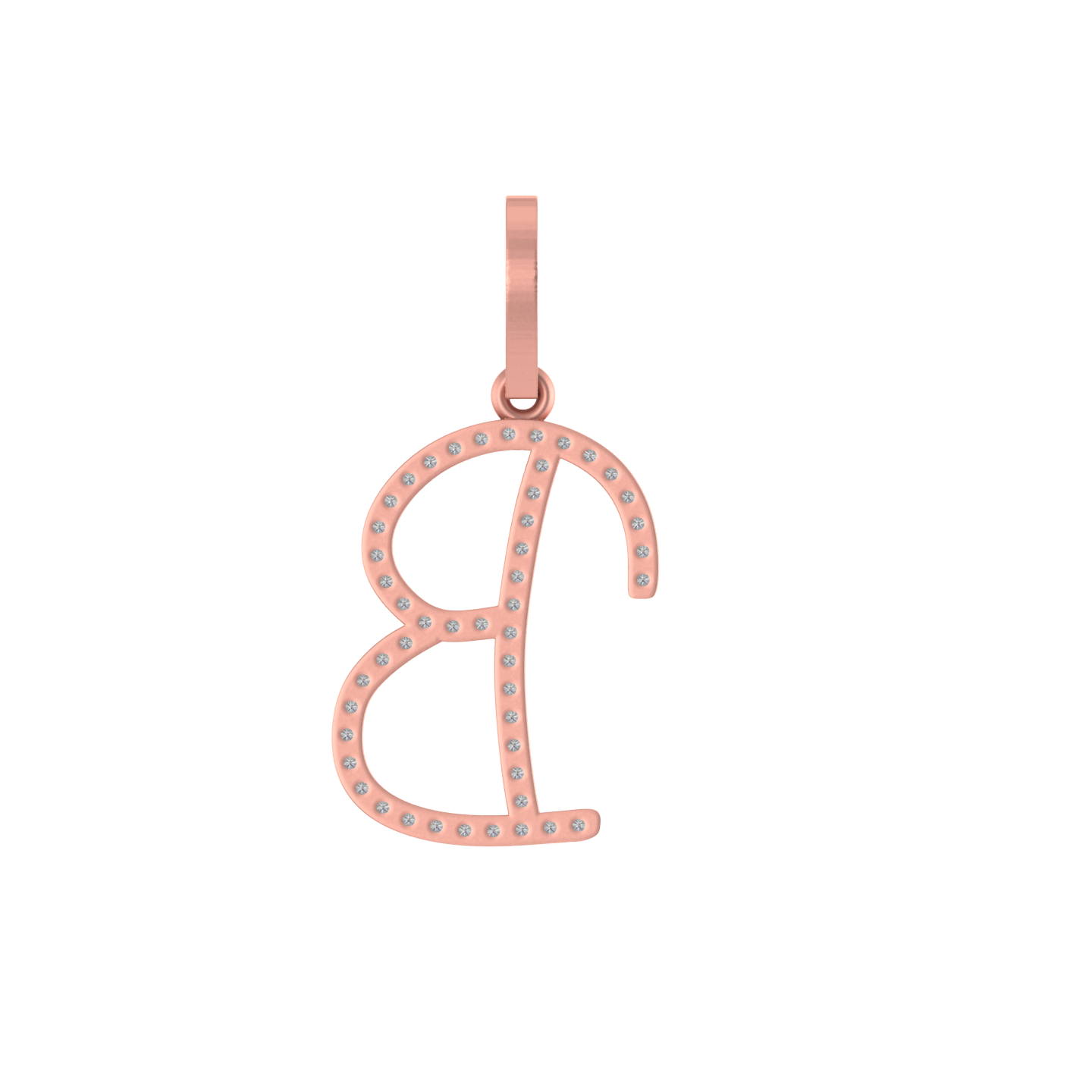Brilliance in B: 14k Gold & Natural Diamonds Initial 'B' Pendant