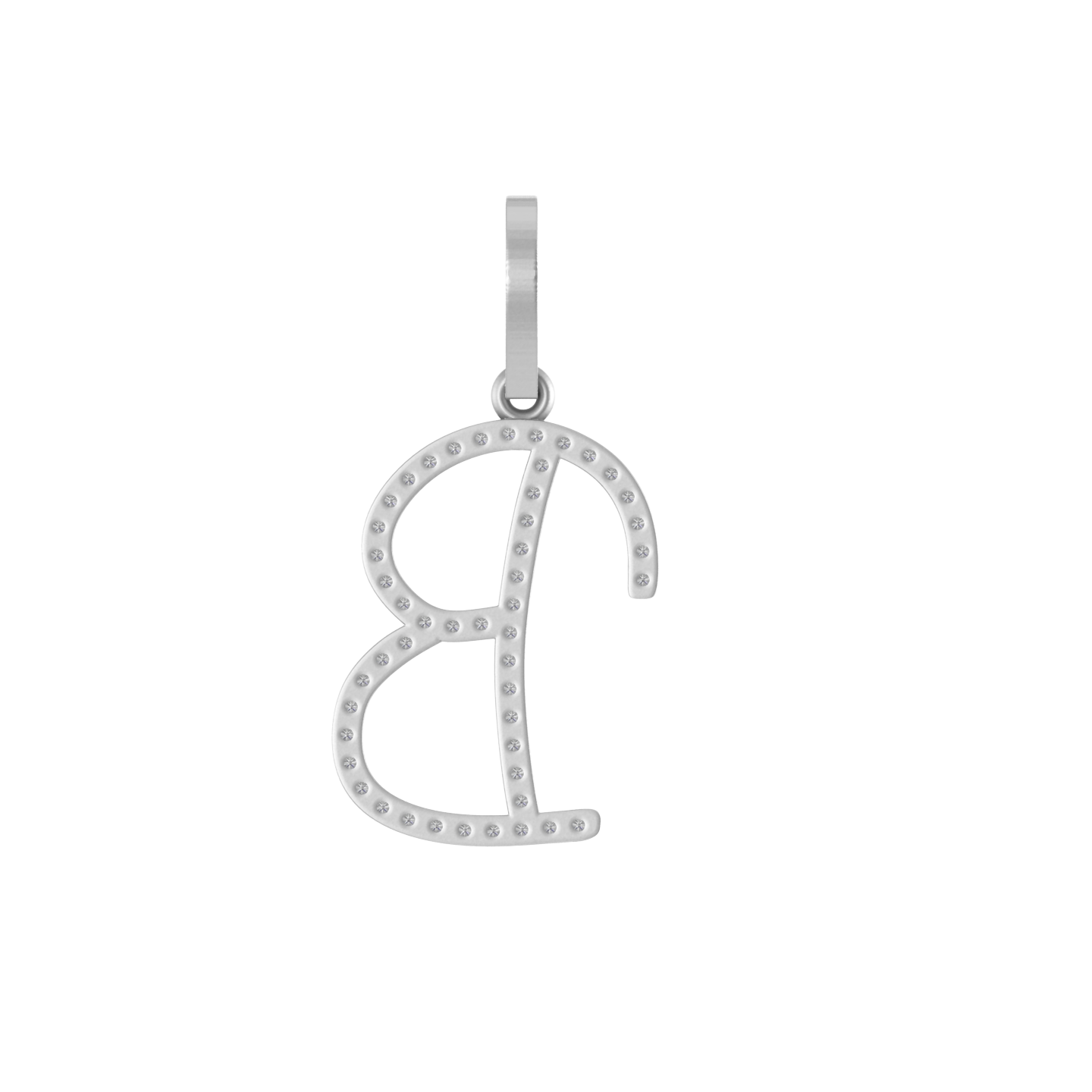 Brilliance in B: 14k Gold & Natural Diamonds Initial 'B' Pendant