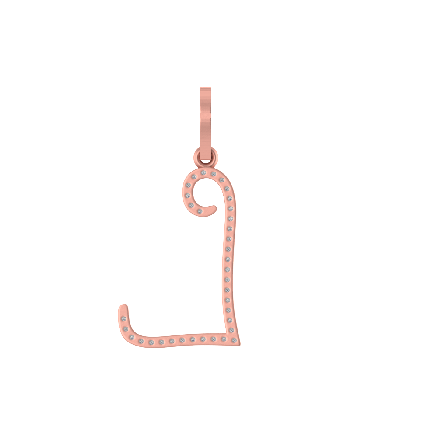 Lunar Luminary: Mystical 14k Gold 'L' Initial Lunar Pendant