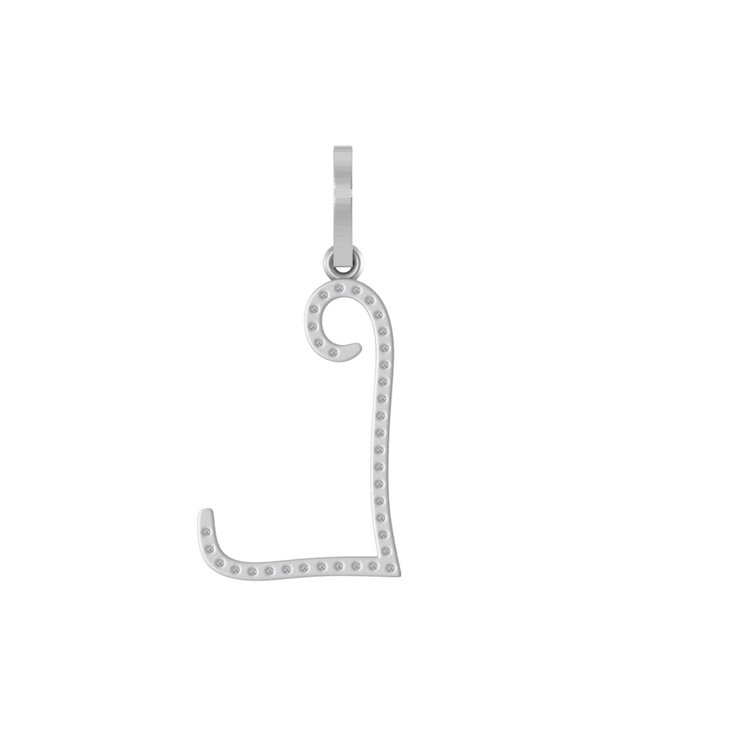 Lunar Luminary: Mystical 14k Gold 'L' Initial Lunar Pendant
