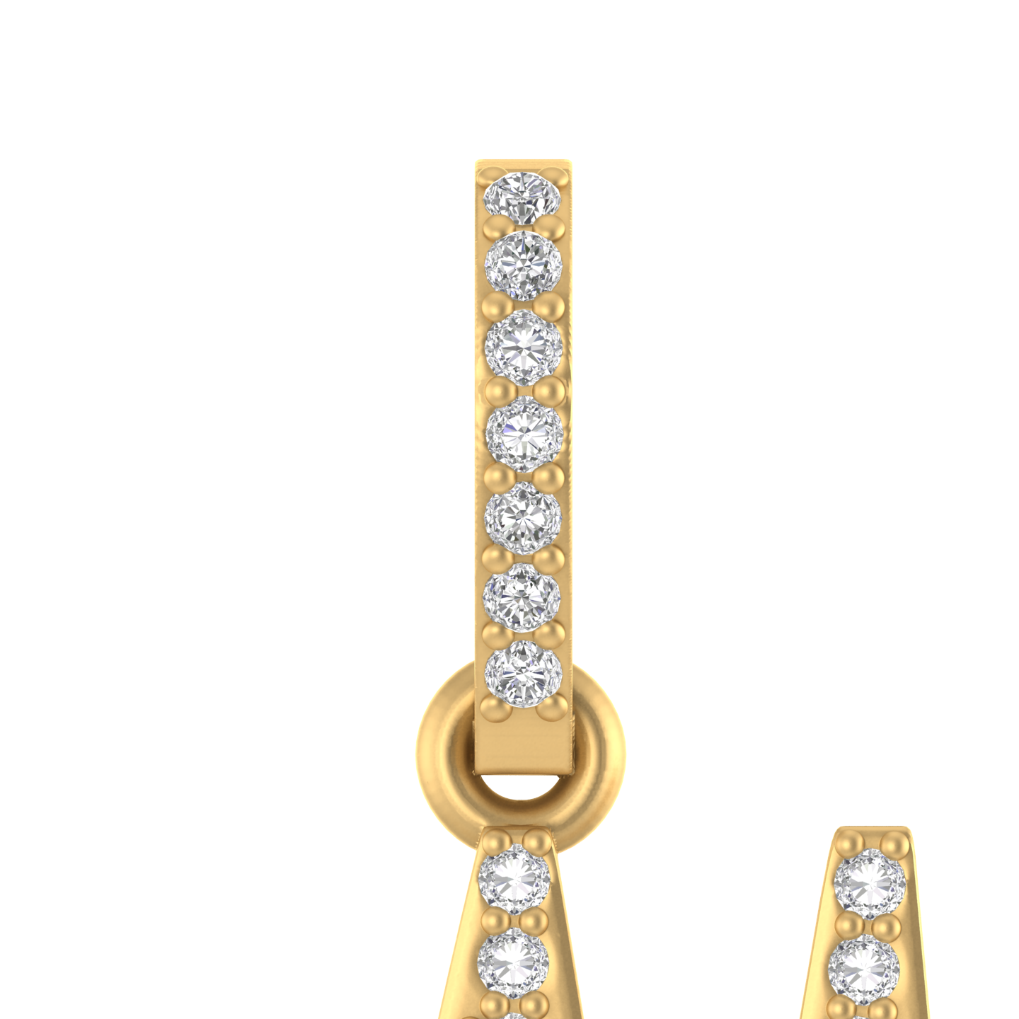 Mystic Gleam: 14K Gold M Initial Pendant