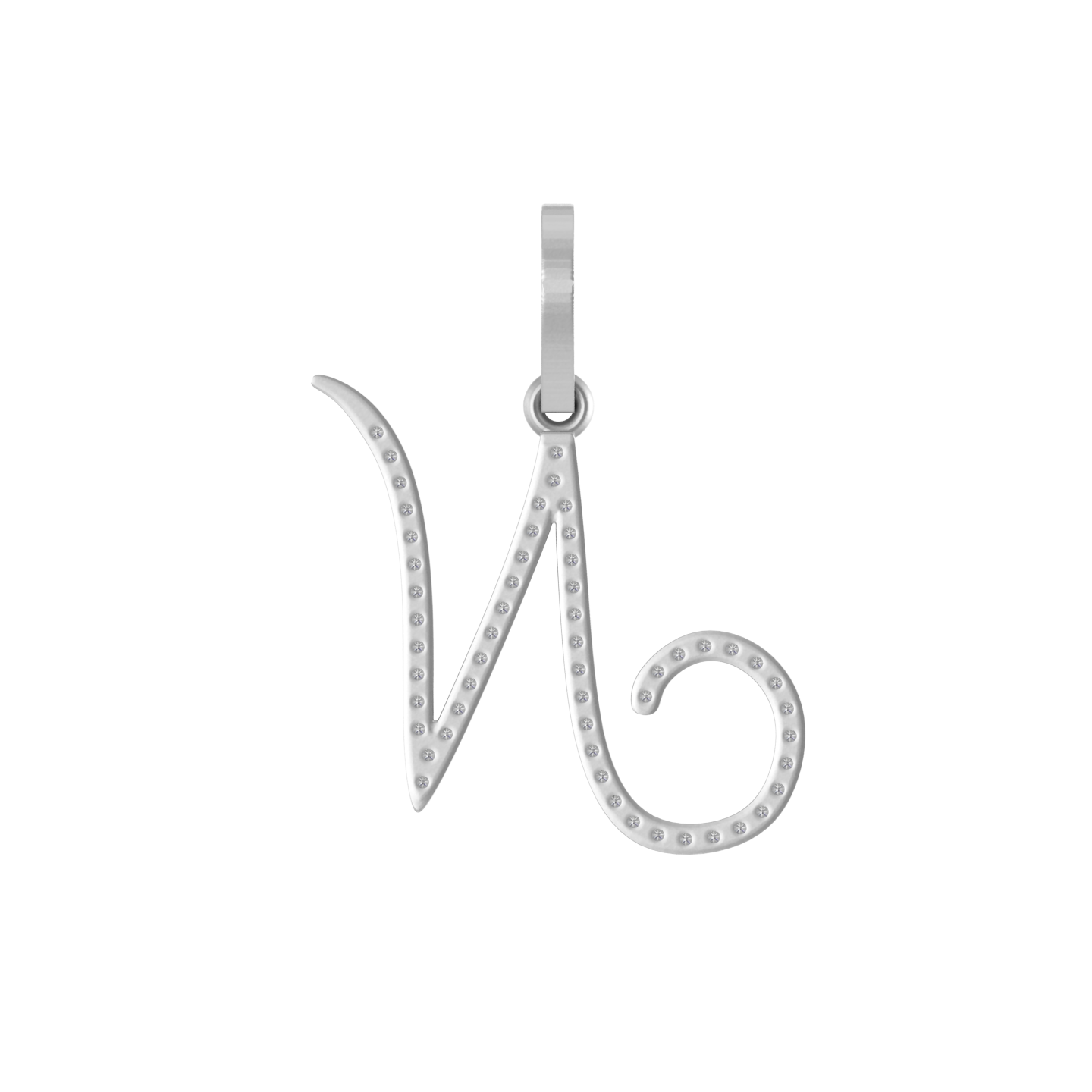 Luxe 'N' Gleam: 14K Gold Initial N Pendant