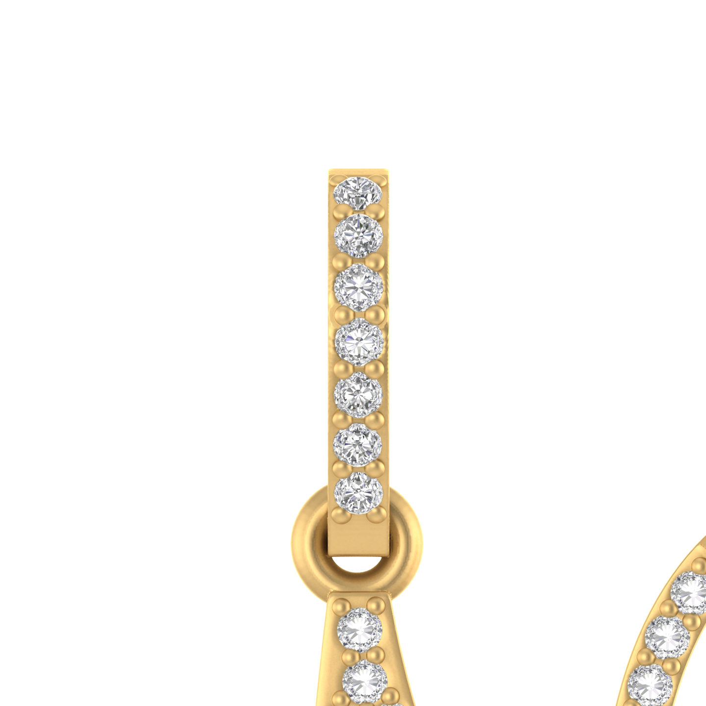 Luxe 'N' Gleam: 14K Gold Initial N Pendant