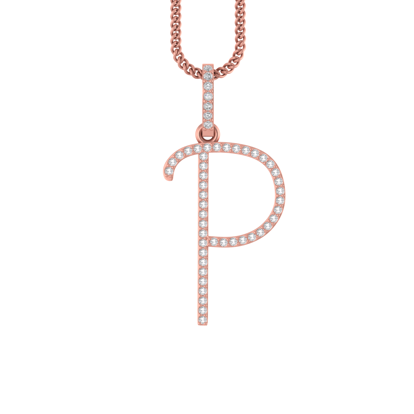 Personalized Perfection: 14k Gold P Letter Charm Pendant