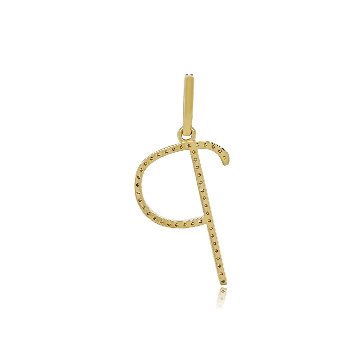Personalized Perfection: 14k Gold P Letter Charm Pendant