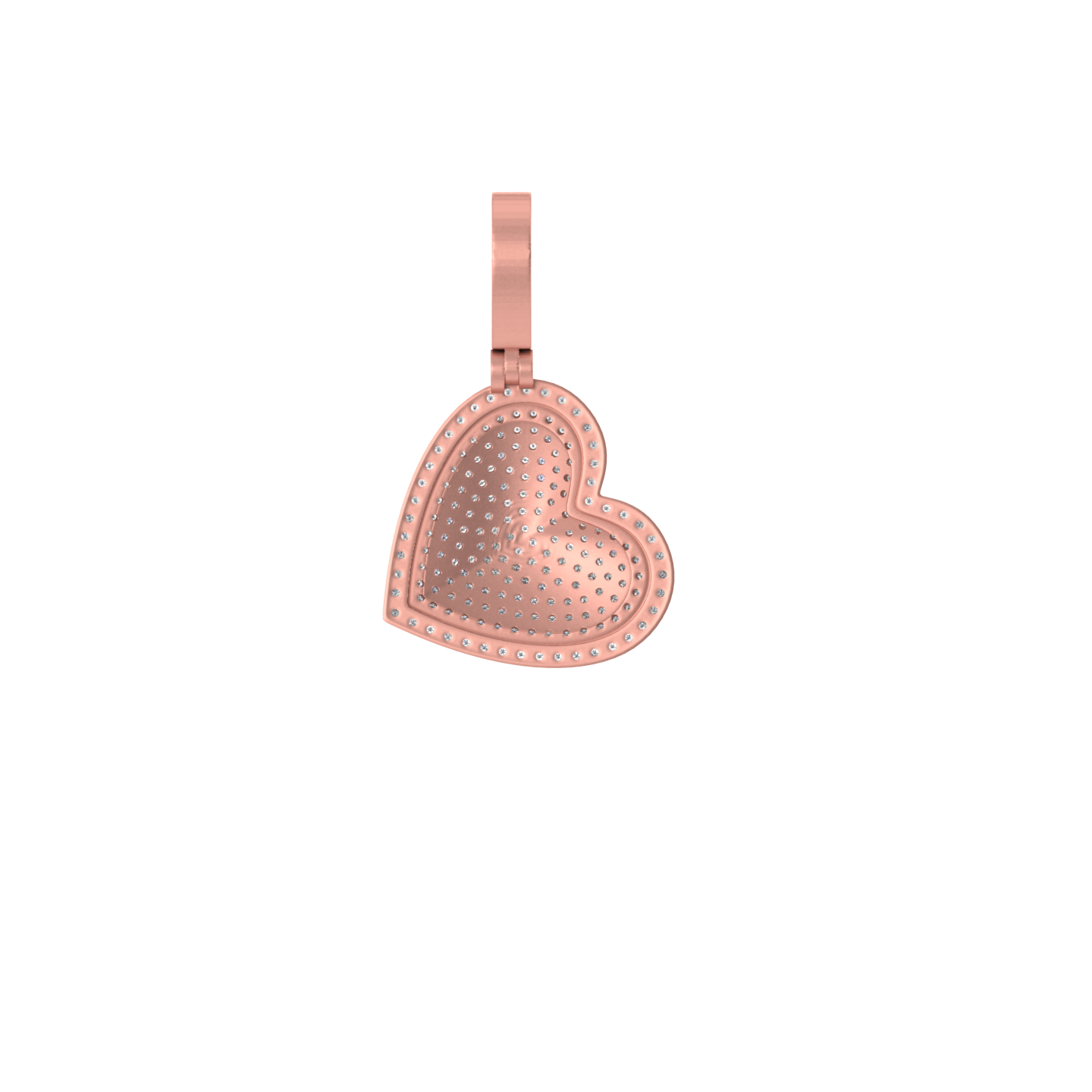 An Unconventional Embrace: 14K Gold Heart Pendant