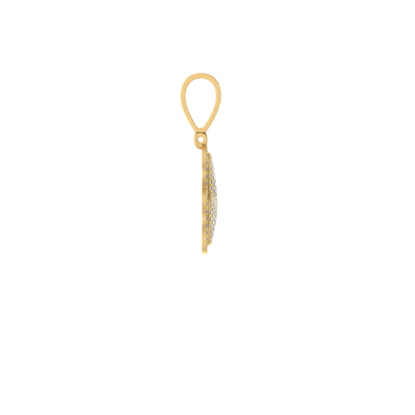 An Unconventional Embrace: 14K Gold Heart Pendant