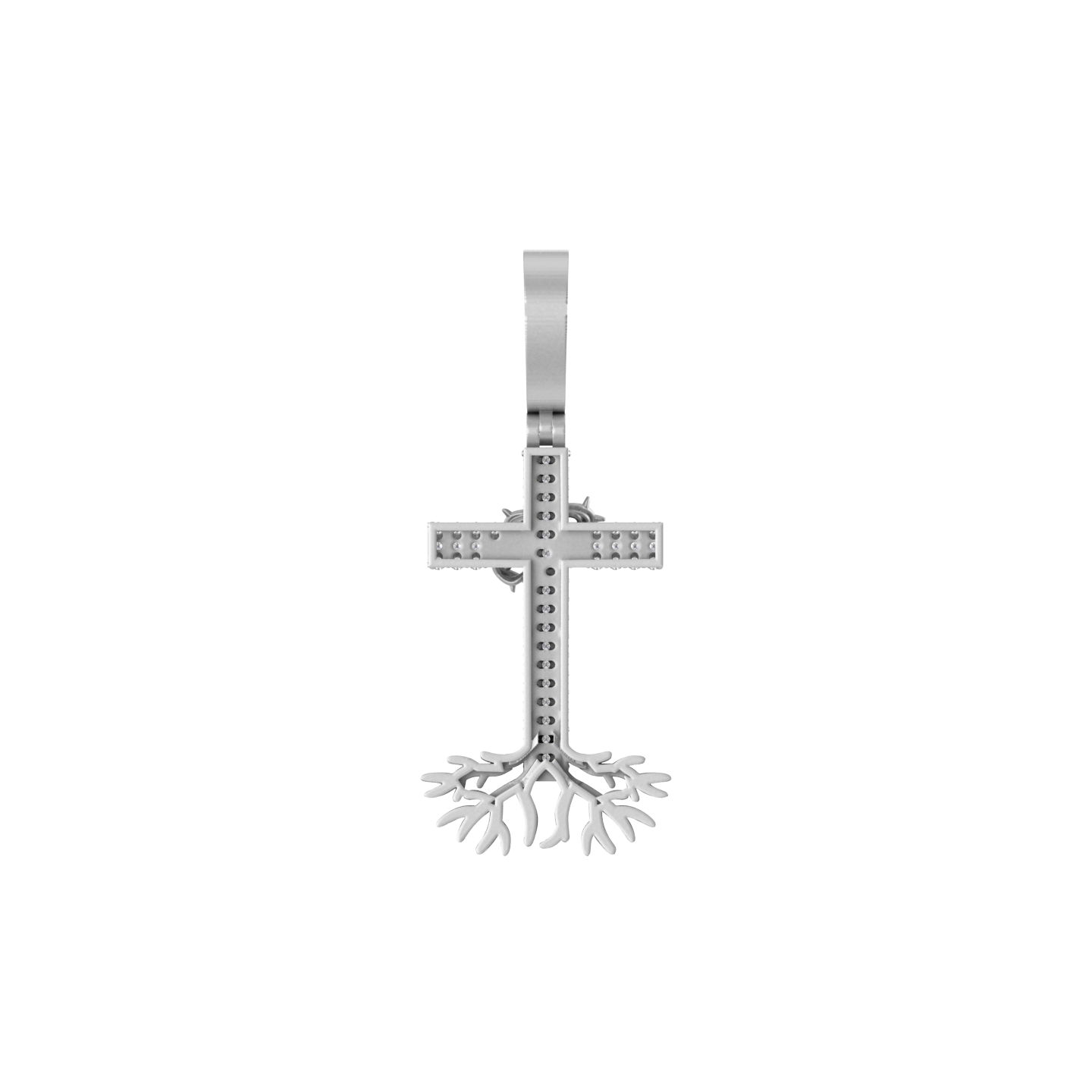 Golden Roots of Faith: 14K Gold Cross Pendant