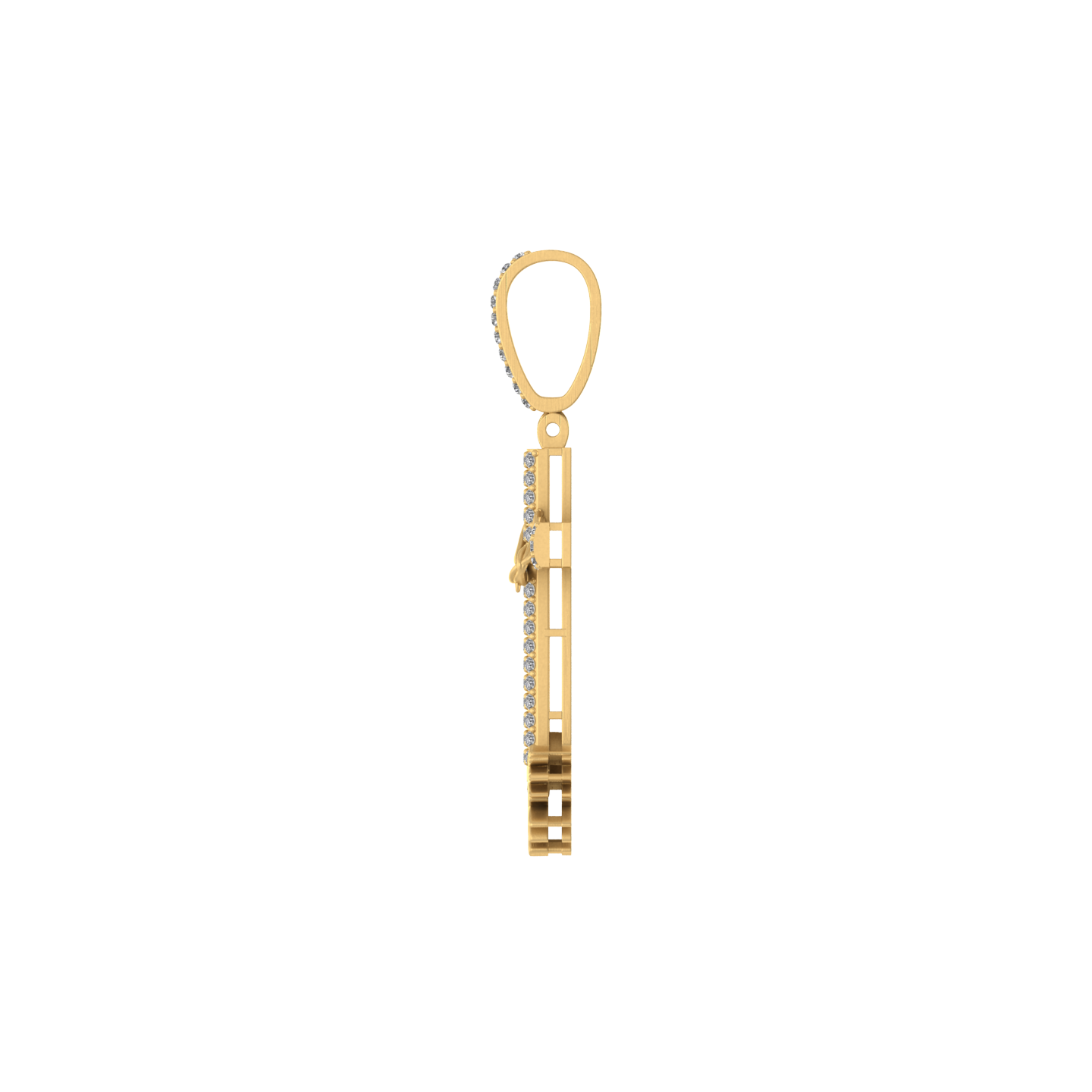 Golden Roots of Faith: 14K Gold Cross Pendant