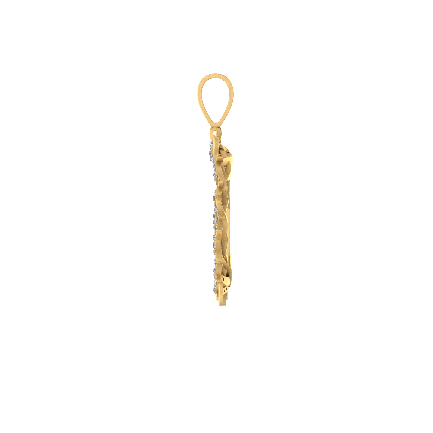 Divine Defender: 14K Gold Cross Pendant