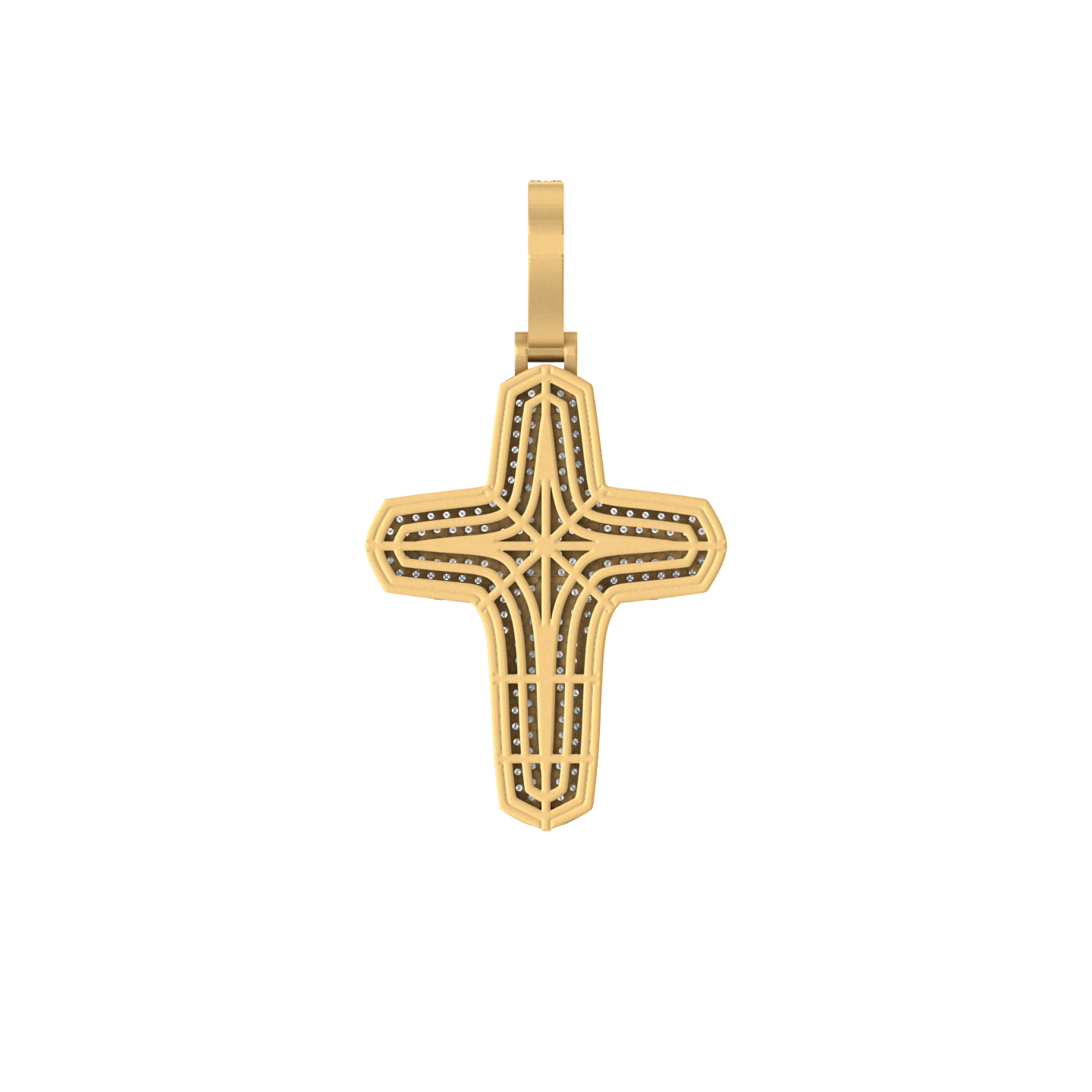 Divine Reflections: 14K Gold Cross Pendant