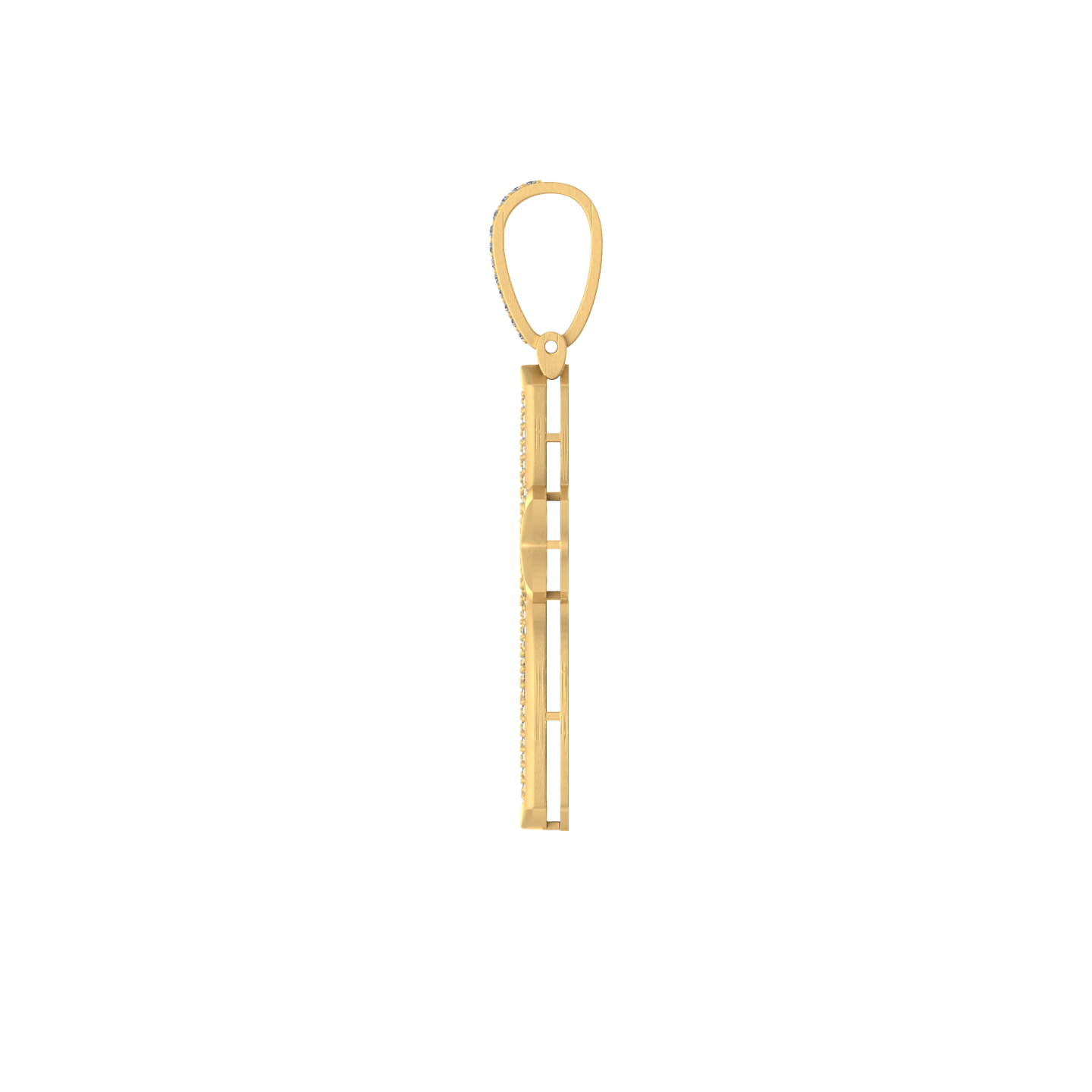 Divine Reflections: 14K Gold Cross Pendant