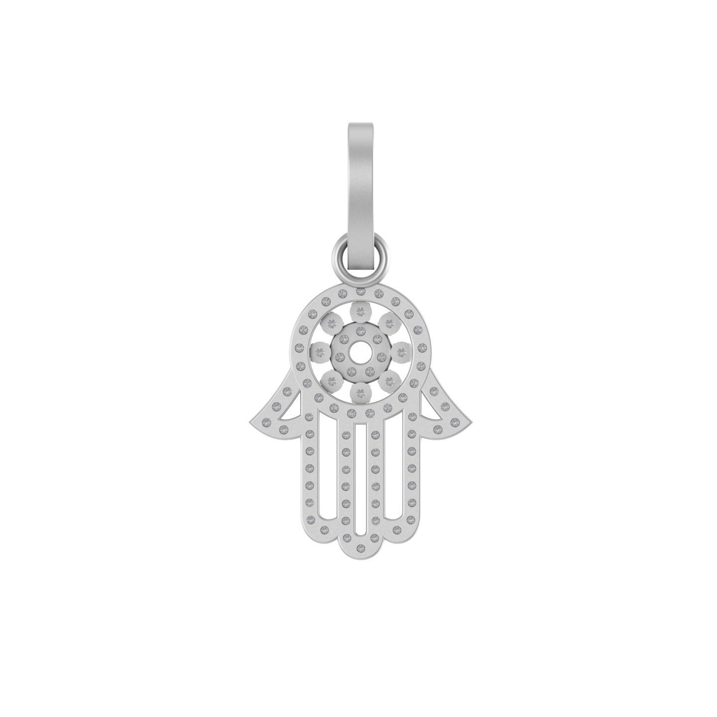 Heavenly Embrace: 14K Gold Hamsa Blessing Pendant