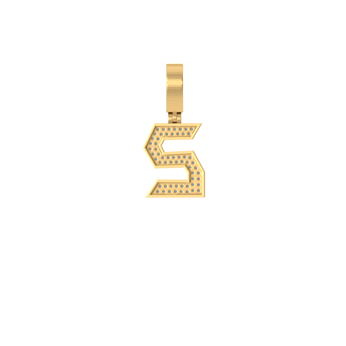 Divine Duality: 14K Gold Number 2 Baguette Pendant - Twin Elegance